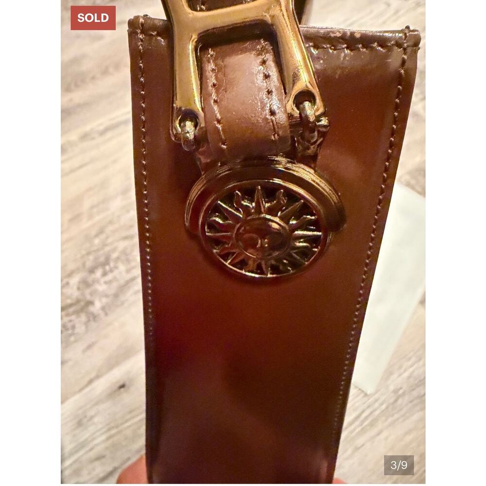 Versace Leather Shoulder Bag in Dark Brown with COA - Picture 7 of 8